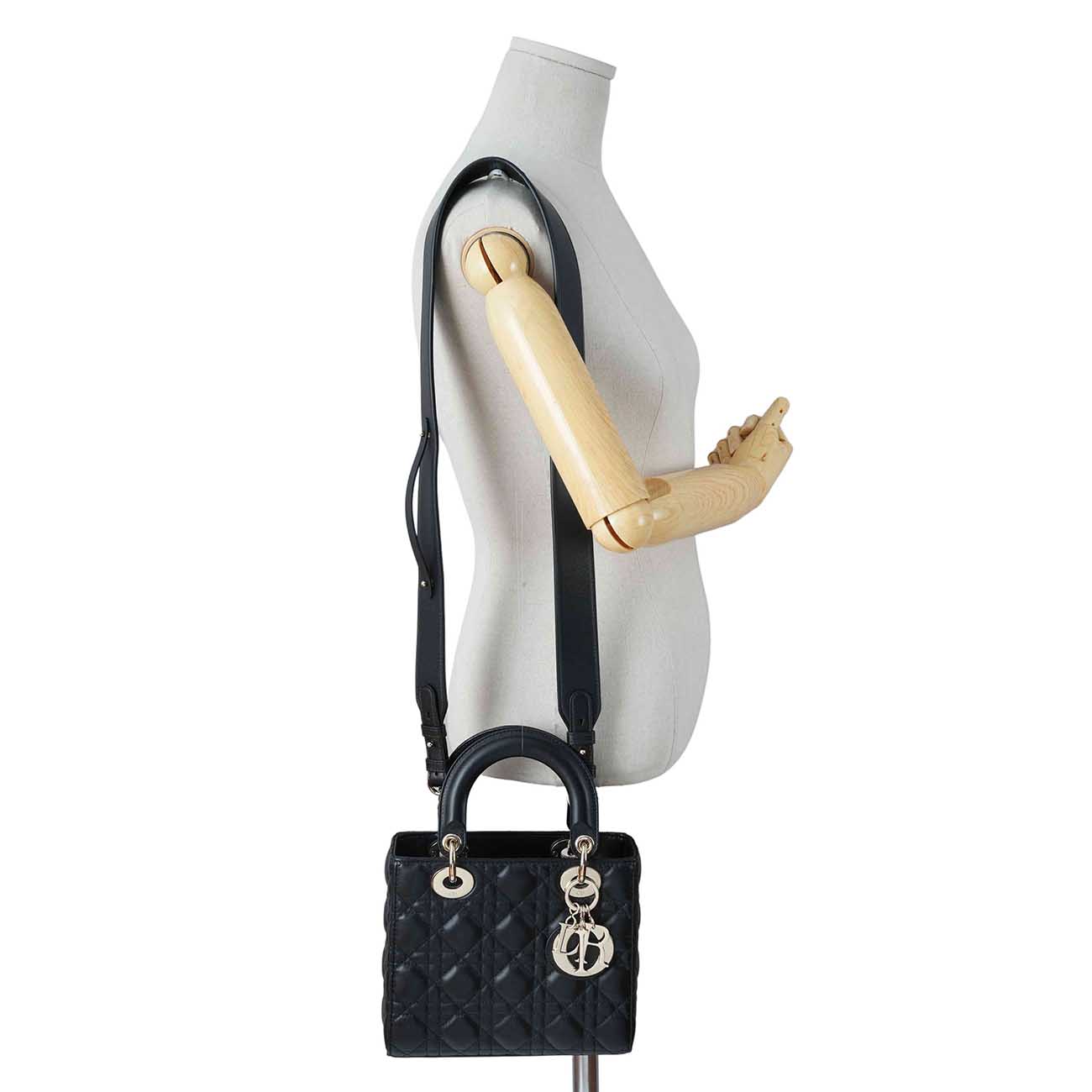 CHRISTIAN DIOR(USED)크리스찬디올 램스킨 레이디디올 스몰 MY ABC